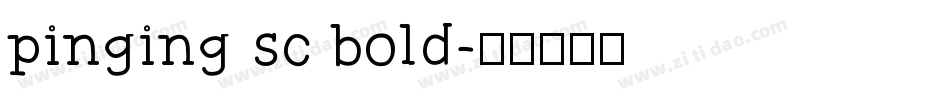 pinging sc bold字体转换